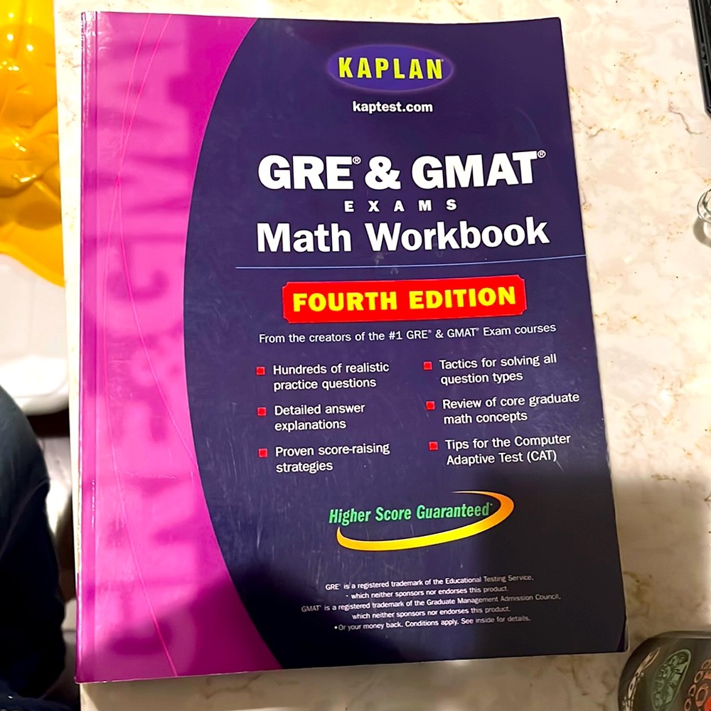 GRE & GMAT exams math workbook 4th edition w sample tests